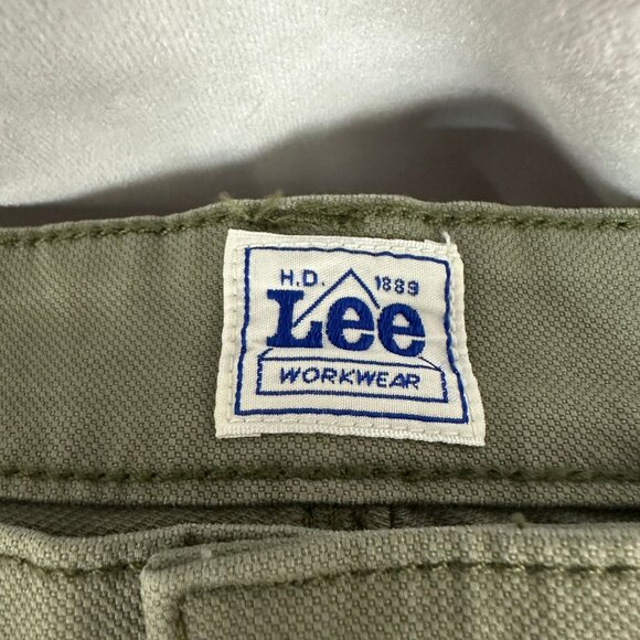 Lee Mens Carpenter Workwear Shorts Muted Olive Size 46 Durable Construction - Picture 4 of 7